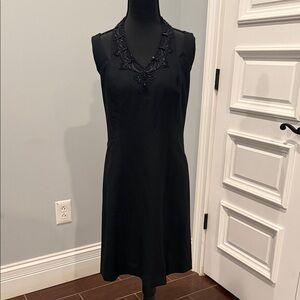 Carole Little Black Embellished Midi Dress